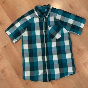 Kids Size Medium Hurley Short Sleeve Button Up Shirt